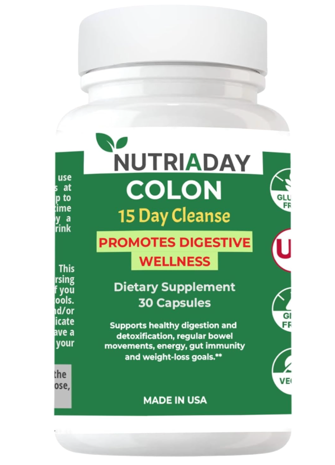 Colon 15 Day Cleanse - Advanced Colon Cleanse for Women & Men with Cascara Sagrada, Psyllium Husk, Senna Leaf & Probiotics - Detox Bloating & Constipation Relief - Non-GMO, 30 Veg Capsule