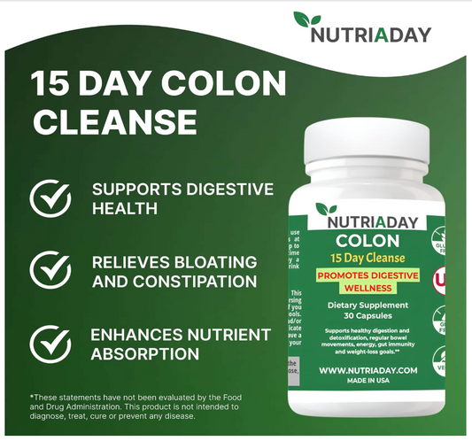 Colon 15 Day Cleanse - Advanced Colon Cleanse for Women & Men with Cascara Sagrada, Psyllium Husk, Senna Leaf & Probiotics - Detox Bloating & Constipation Relief - Non-GMO, 30 Veg Capsule